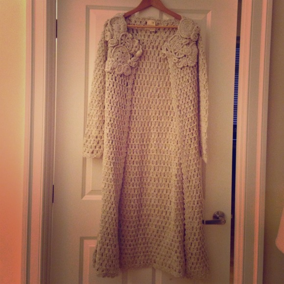 Long sweater knit duster coat from Anthropologie