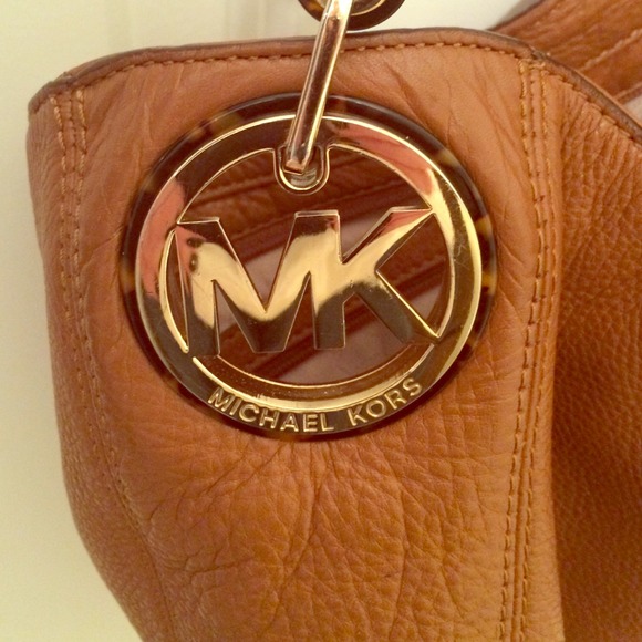Michael Kors brown leather shoulder bag
