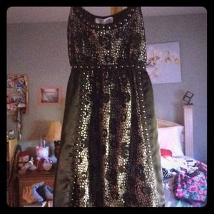 Black and Beige Holiday dress