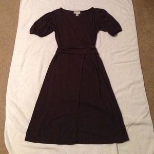 Brown wrap dress
