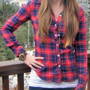 Abercrombie red flannel