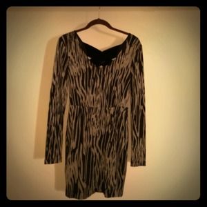 Black and grey animal print dress.