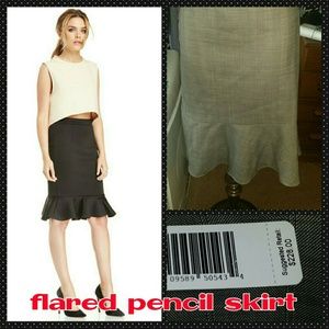 Linda allard ellen tracy flared pencil skirt