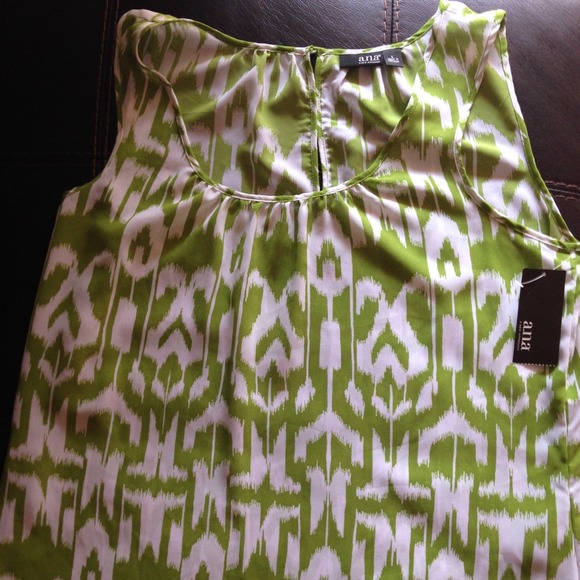 Green and white tank top