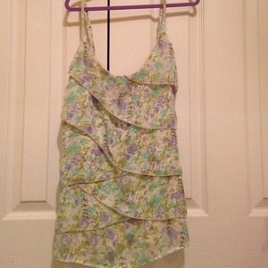 nice, floral tank thin strapped shirt
