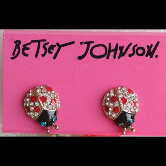 Betsy Johnson lady bug earrings