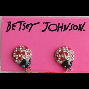 Betsy Johnson lady bug earrings