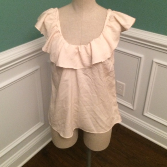 Charlotte Russe cream ruffle top