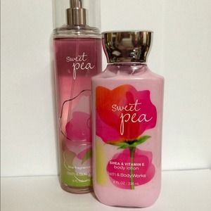 Bath & BodyWorks sweet pea lotion and spray