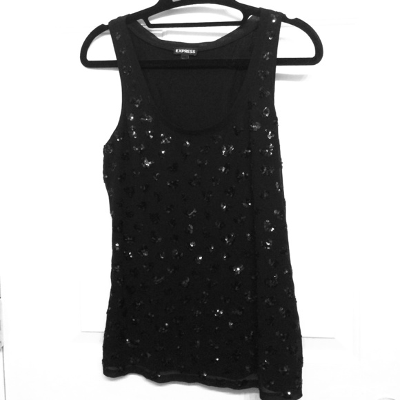 Express sequined tank top - Picture 1 of 4