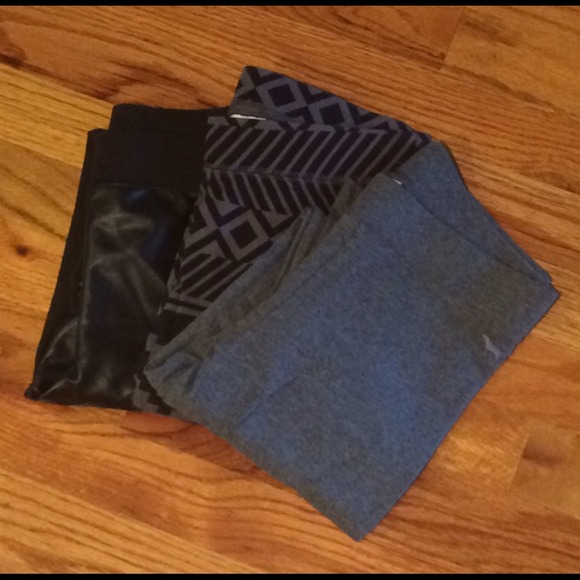 PINK Victoria's Secret Pants - Black Pleather Victoria secret pink leggings