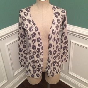 Grey shimmer cheetah cardigan