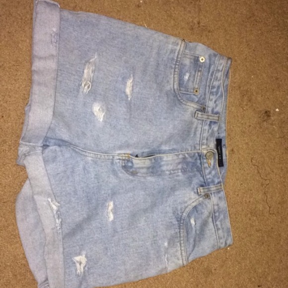 stressed high waisted shorts - Picture 1 of 3