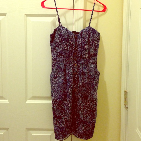 💰HOLD💰Miss Me Blue Paisley Dress Size Small