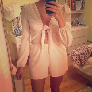 Chiffon romper in blush! Bundled with ON cardi!