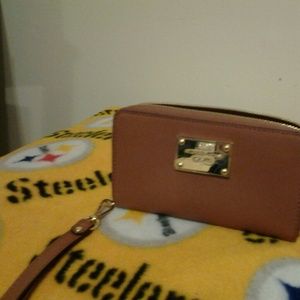 Michael Kors leather wallet with wrist strap