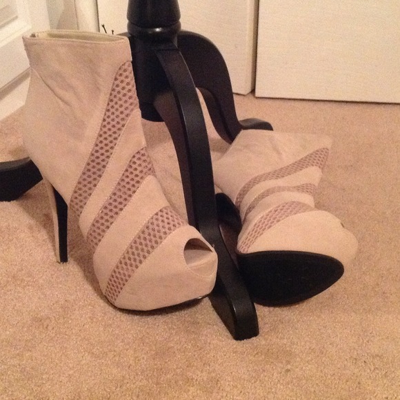 Boots - Bundle for @toni357 Suede Mesh Peep Bootie NWOT