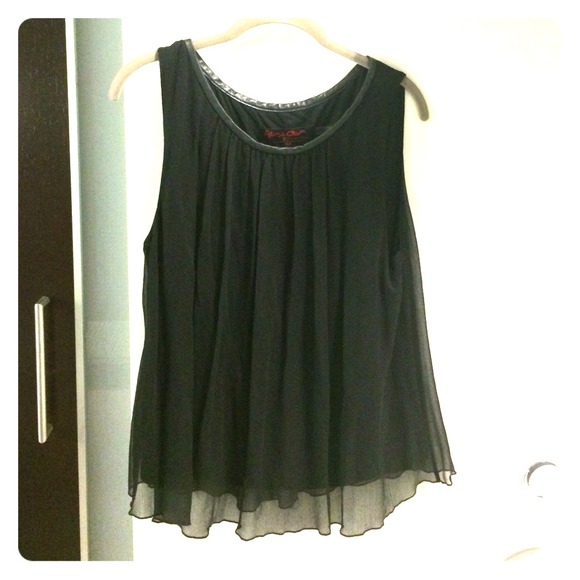 Alice + Olivia Black Silk Tank