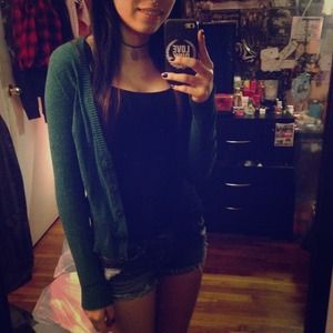 Forest green cardigan !