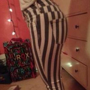 Striped black & white Pacsun Jeans