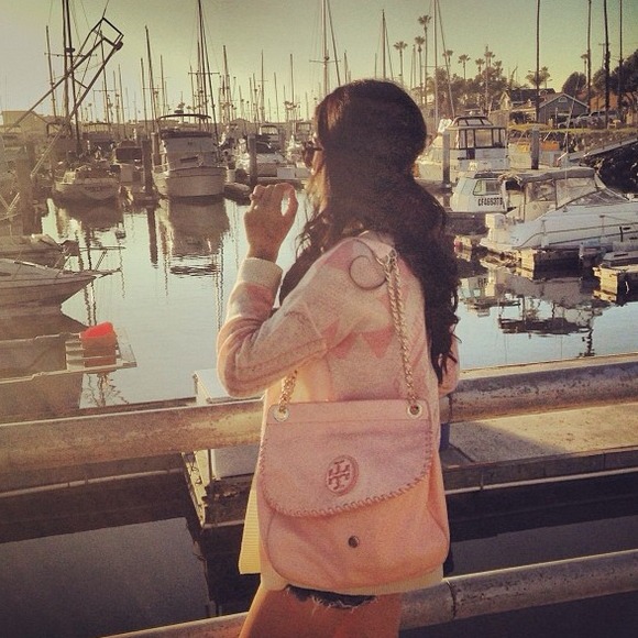 Tory Burch Pink Leather Saddle Bag 🎀👛