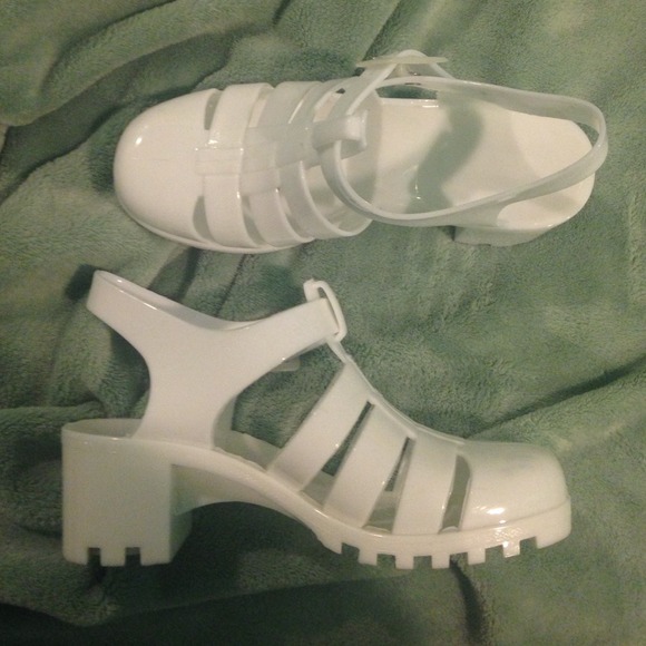 White Jelly sandals