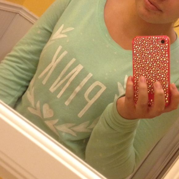 Mint Victoria's Secret Pink Crew Neck Shirt