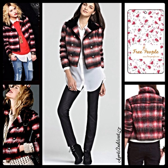 Free People Jackets & Blazers - RESERVED 🎈SALE🎈Free People Military Plaid Jacket