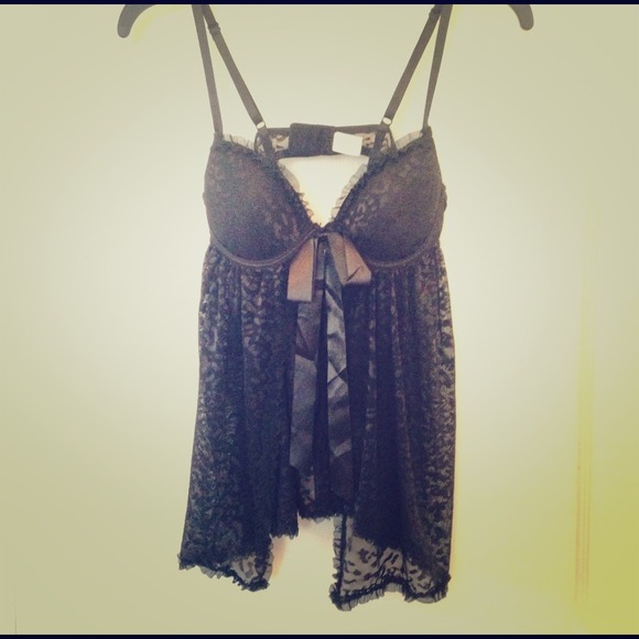 Black leopard print lingerie