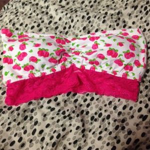Floral and lace bandeau / bralette
