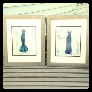 Two Vintage Paris Fashion Photo/Art Pieces