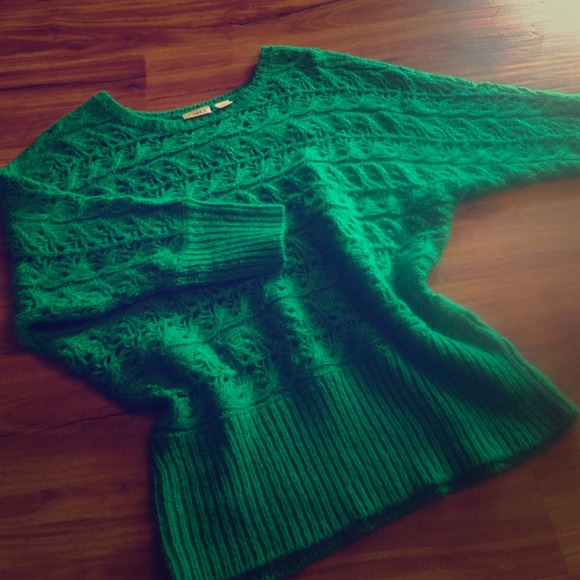 Beautiful green open knit sweater