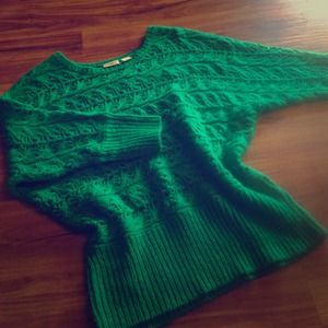 Beautiful green open knit sweater