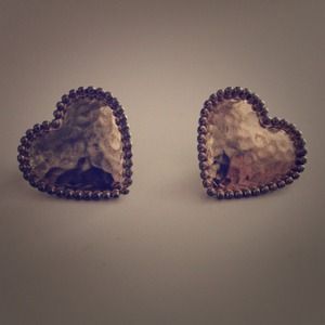 Heart shaped oversized earrings
