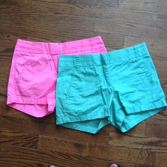 Pink and turquoise shorts. $$18 each