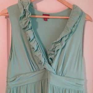 Seafoam green floor length maxi dress