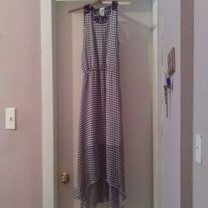 Blue patterned dress