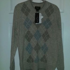 NEW Black Brown 1826 Lambswool Sweater