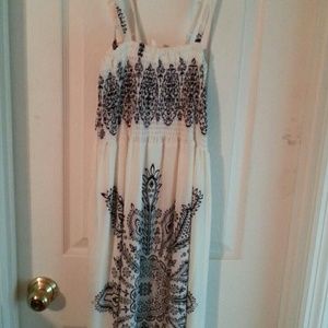 Black and white floor length maxi dress