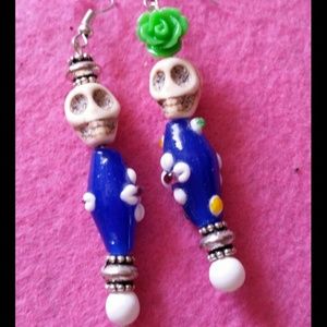 Dia de los Muertos inspired earrings