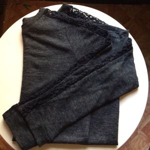 Zara trafaluc dark gray tee
