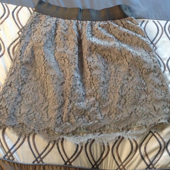 Gray lace skirt