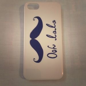 White mustache iPhone case