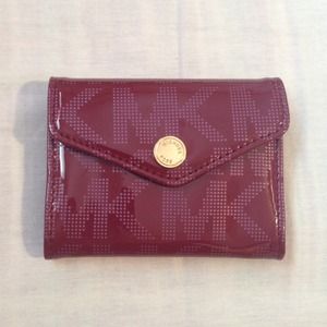 Purple Michael kors coin/ hand wallet