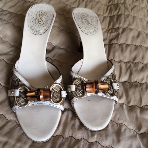 Gucci sandal heels! Guccissima-horsebit- size 8.5 - Picture 1 of 4