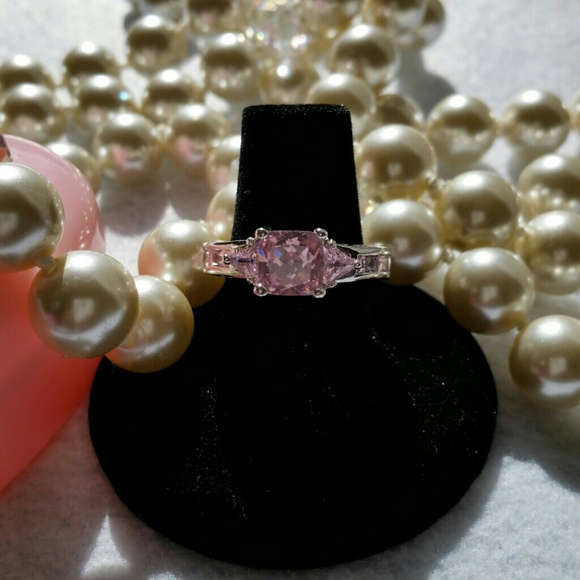 SOLD! Pink CZ 925 Sterling Silver Ring