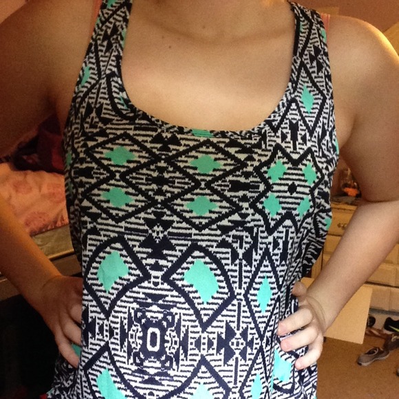 Aztec Print Tank Top Crop Top
