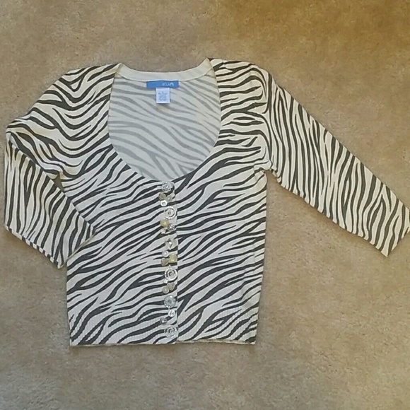 Zebra print cardigan