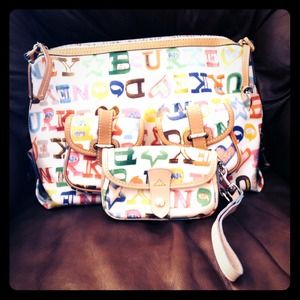 SOLD Large handbag with wristlet set