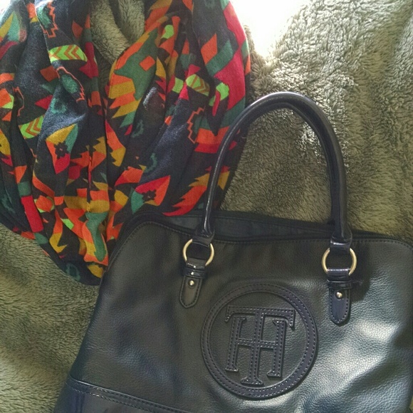 Aztec scarf and Hilfiger purse bundle